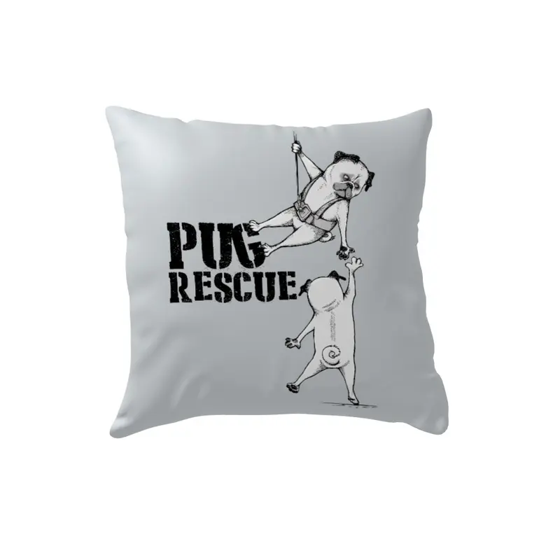 Pug Rescue Pillow